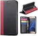 Produktbild LENSUN Samsung Galaxy S7 Hülle, Handyhülle Handytasche Samsung Galaxy s7 (5.1 Zoll) Leder Tasche Huelle Flip Case Ledertasche Schutzhülle - Schwarz (S7-FG-BK)