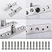 2pcs Pivot Hinge Rotating Hinge 360 Degree Stainless Steel Concealing Hinges Door Pivot Hinges Up Down Shaft (Central Axis Hinge Small)