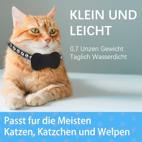 Mini GPS-tracker voor katten en honden, met live-detectie (compatibel met iOS) AirTag en Tractive GPS-tracker voor honden, zonder ABO, weeloopalarm, ideaal voor fiets en elke halsband - Afbeelding 5