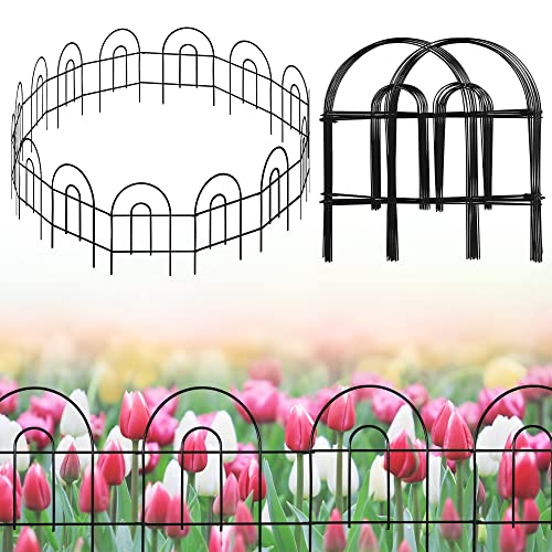 Nova Microdermabrasion Decorative Garden Fence 35 PCS No Dig Fencing, Overall Length 50 Feet - 18in x 50ft Rustproof and Durable Flower Fence Border Edge for Lawns, Outdoor Landscapes