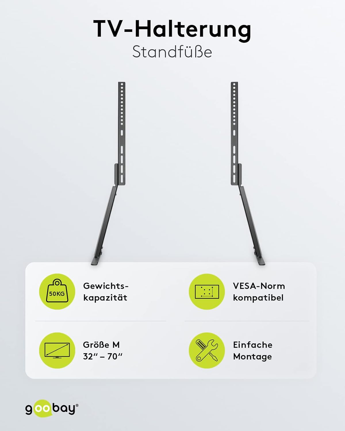 goobay 58525 TV Stand assembled base feet