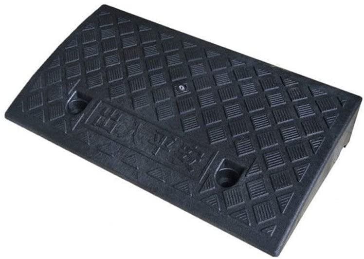 Rampes de trottoir en plastique noir et jaune pour fauteuil roulant 7 à 13 cm
