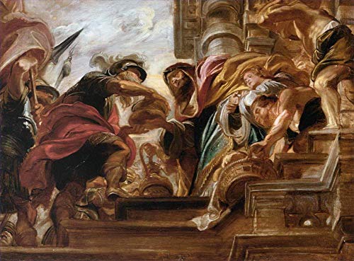 Peinture à l'huile Rubens la rencontre d'Abraham peinte à la main par des professeurs