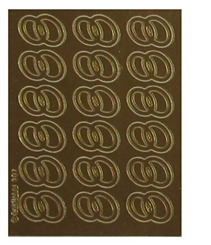 Gold Label Peel Off Sticker - Verbonden Dubbele Ringen