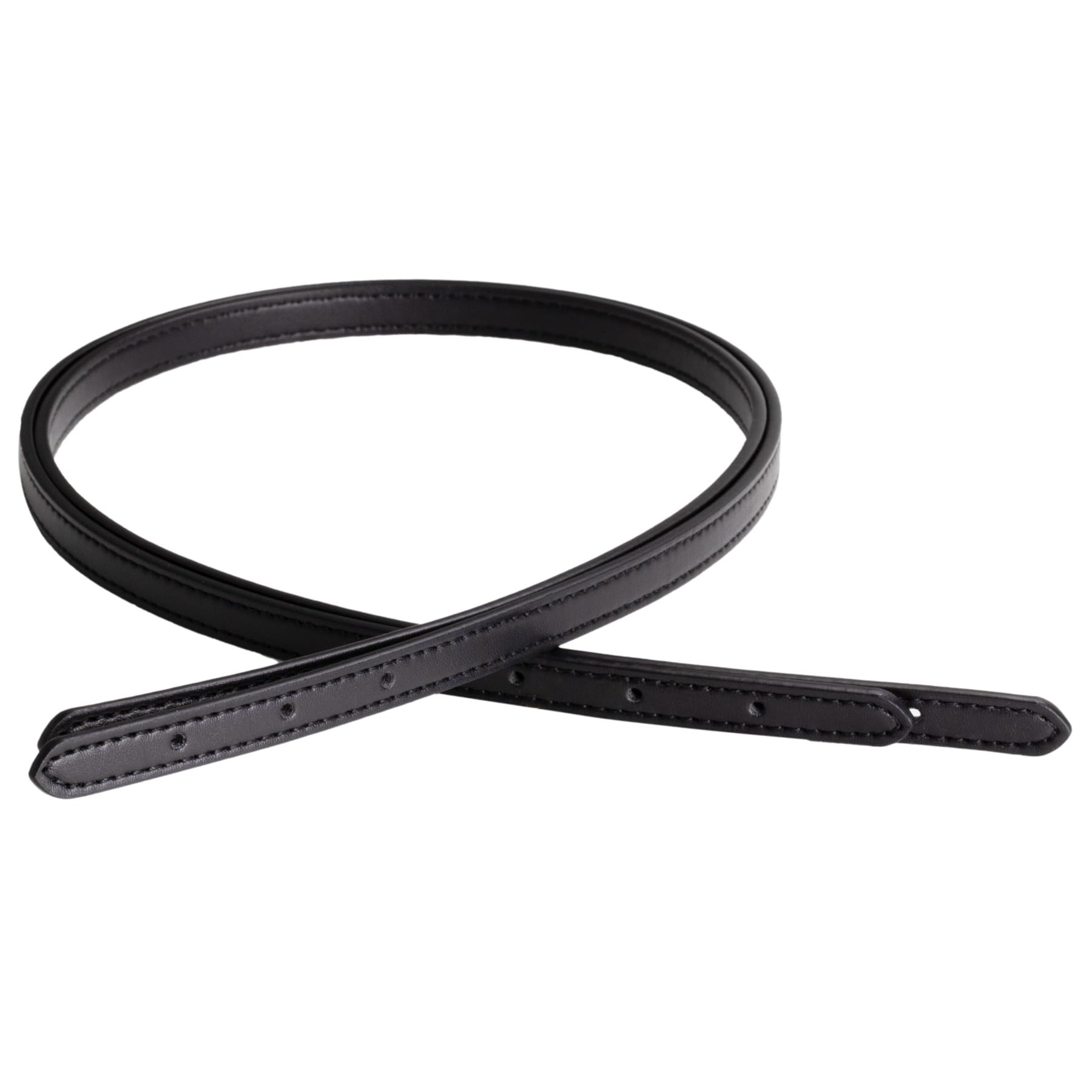 ALLZEDREAM Microvezel lederen tas riem vervanging draagtas handtas schoudergrepen Pack van 2, zwart, 1,2 cm