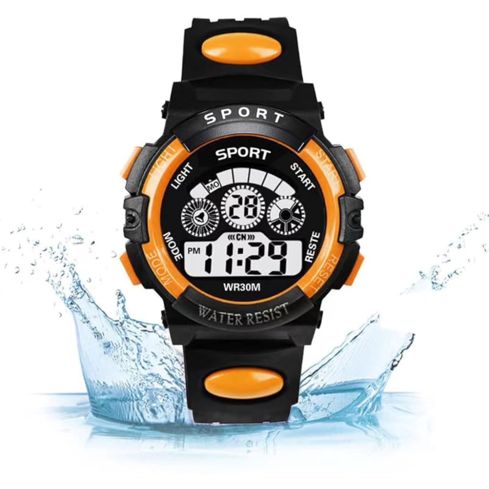 Kids Waterproof Round Dial Watch Analog Wrist Watch