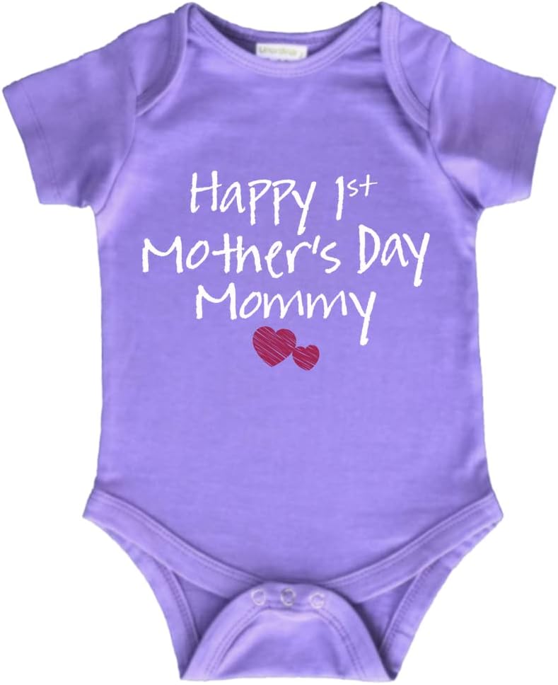 Comfiv first mothers day baby boy girl outfit happy 1st mother's day mommy bodysuit gifts