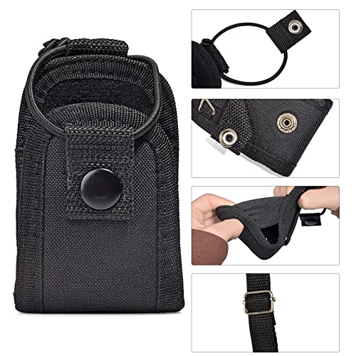 UAYESOK Small Radio Pouch Holder Walkie Talkie Holster Carry Case Bag Security Belt clip Pouches for Baofeng UV-5R UV82 888S Motorola TLKR Talkabout Midland Kenwood Two Way Radio - Image 2