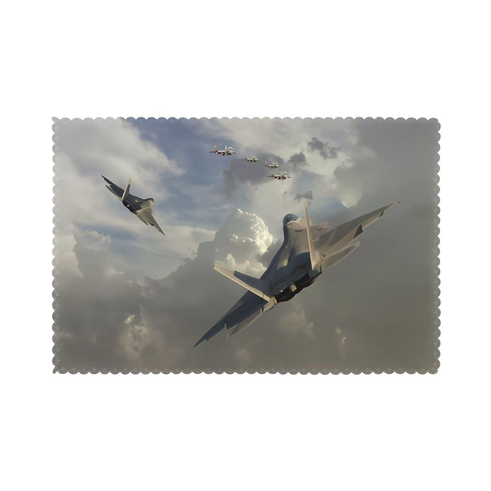 HJFCZH Airplane Prints Placemats Set of 6 12x18in – A Great Housewarming Gift for a Warm & Stylish Home