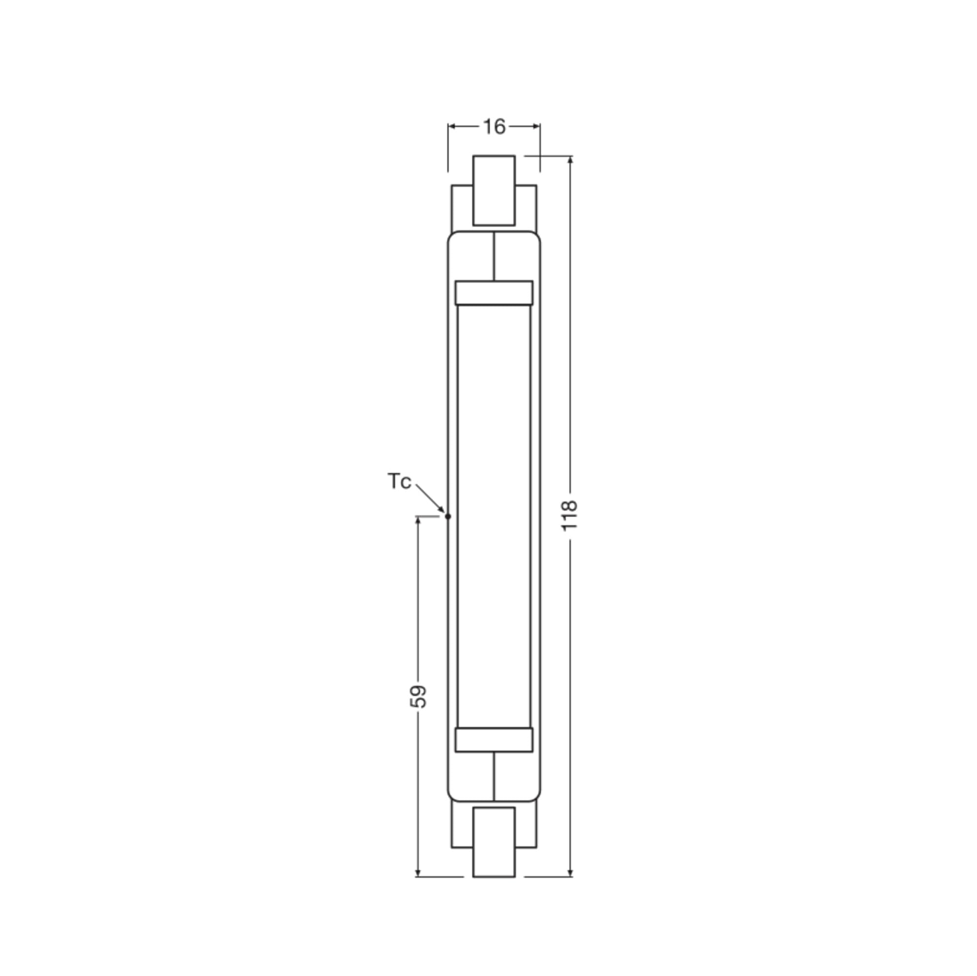 OSRAM LED Slim Line lámpara LED multicolor delgada con base retrofit R7s, 8 | , LED Lamps, 16.00 Millimetres dia, , Paquete de 6