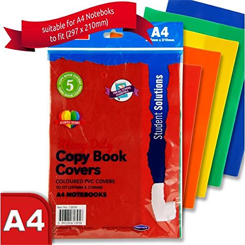 Premier Stationery H2713958 Student Solutions - Funda para libros (PVC, resistente, 5 unidades)