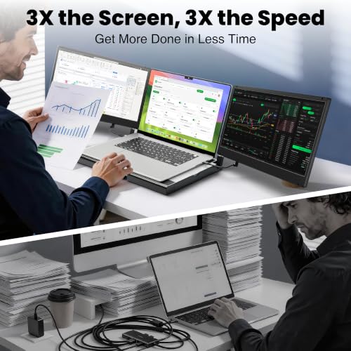 Image of CIDETTY Upgraded Laptop Screen Extender Portable Monitor, 14 inch 1080P FHD IPS Screen,Monitor Extender for Laptop,Fit for 13-17 inch Laptops, Plug & Play Compatiable with Wins /Mac /Android /Switch