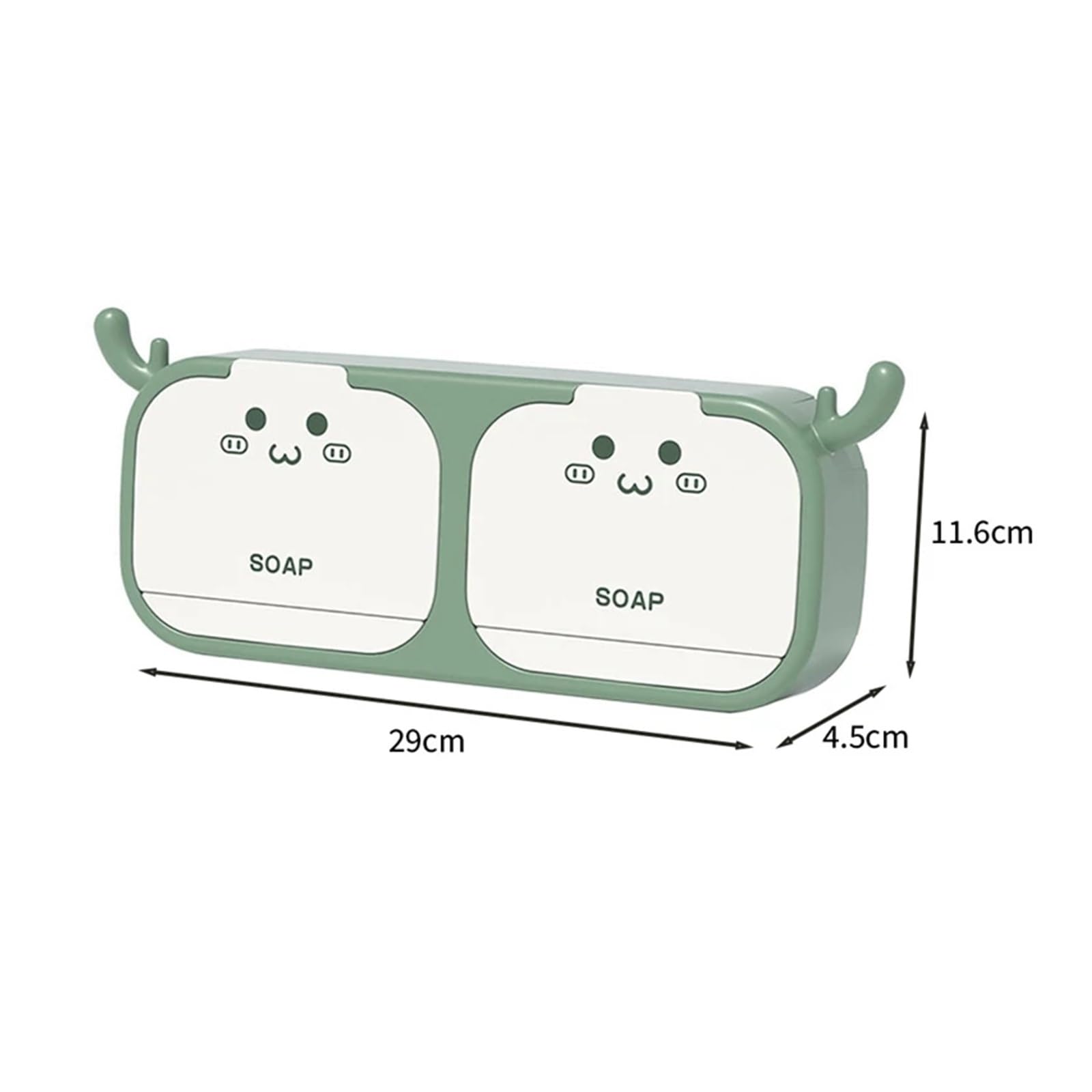 Jabonera Jabonera de Pared fácil drenar, Bonita Forma Cuerno Ciervo, sin Costuras, Necesidad taladrar, Organizador Resistente