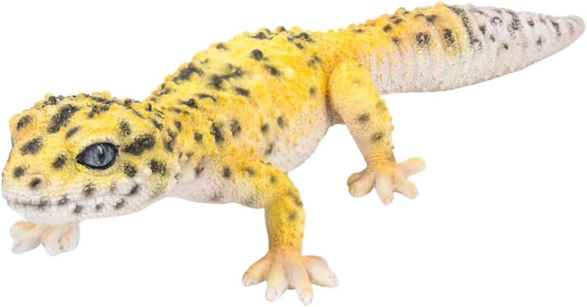 Uvia Leopard Lizard Yellow 18.5 x 7.5 x 4 cm Doll Figurine Figurine Animal Garden Decoration Lizard H17338
