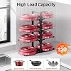 MUDEELA Pots and Pans Organizer under Cabinet 20.8" Height, Heavy Duty Adjustable Pot Pan Organizers inside Cabinet, 8-Tier Kitchen Cabinet Organizers and Storage for Big Stockpots, Heavy Cookware #2