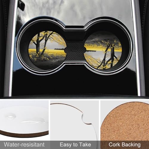 Portavasos de Madera Universal Pack 2 con Diseño Floral miniatura 5