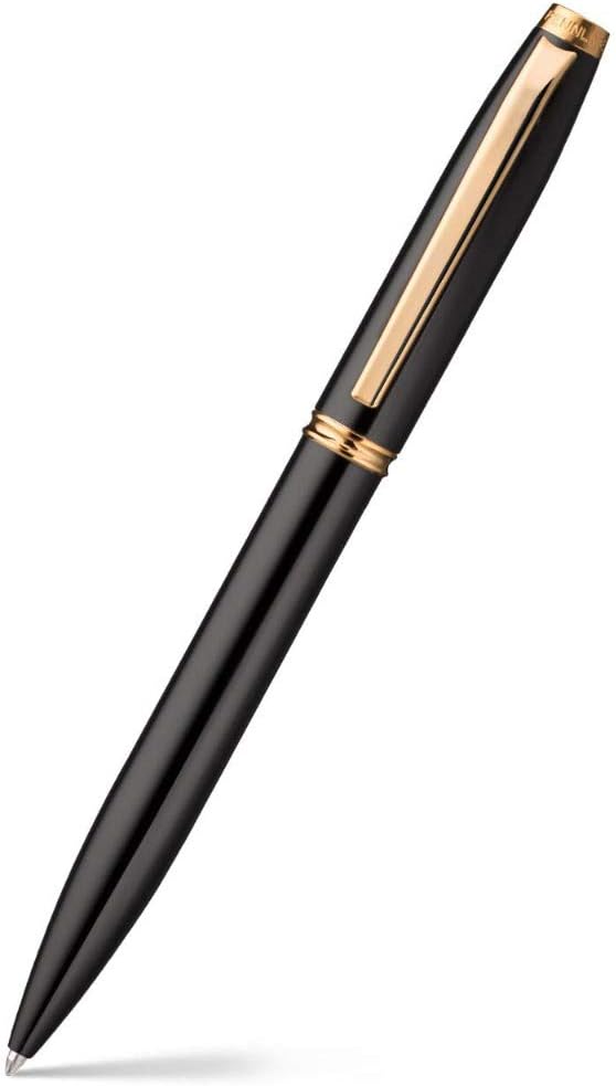 PENNLINE Pen Atlas - 3205 - Gloss Black Barrel and Cap with Gold Trim BP