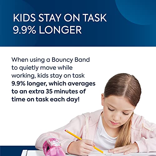 Image of Bouncyband Original Bouncy Bands for Chairs, Black, Pack of 10 -Chair Bands for 13 inch to 17 inch Wide Chair Legs with 1.5 inch Diameter Support Pipes - Silent Sensory Tool Increases Focus & Relieves Stress