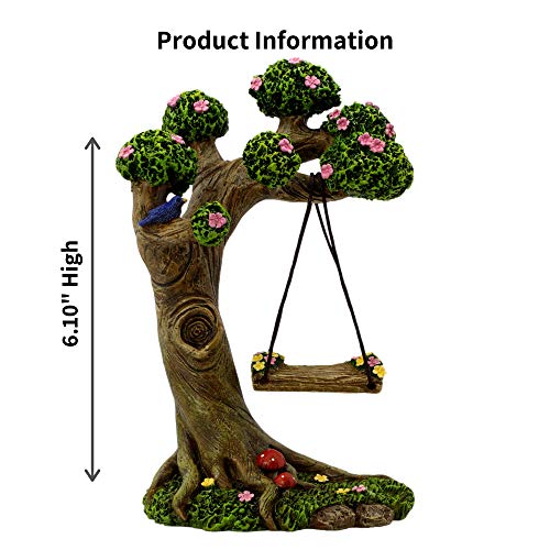 Pretmanns Fairy Garden Accessories – Fairy Garden Fairies - Fairy Garden Kit, With Garden Fairies – Cute Garden Fairy Miniatures & Fairy Tree Swing With Puppy – 4 Piece Fairy Set #TOP1