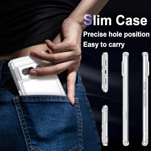 Image of Case for Google Pixel 7 Pro, Military Grade Drop Protection Phone Case, Yellowing Resistant, Anti-Scratch Hard PC Back, Shockproof Hard Ultra-Thin Protective Cover, Clear