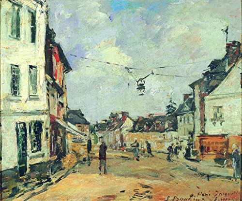 Tableau sur toile Fervaques Eugène Boudin impression murale déco maison 60x90cm