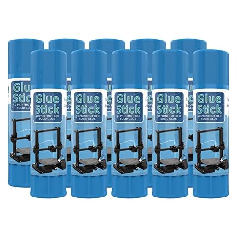 DONTZ 3D Printer Bed Glue, 3D Printer Glue Sticks PVP Solid Glue Sticks Non-toxic Washable for Hot Bed Platform Glass Plate Easy Removing 10PCS Cover