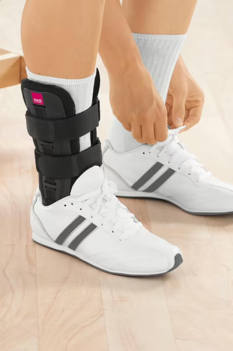 medi M.Step Orthese Sprunggelenk – stabile Knöchelstütze zur Immobilisierung & Stabilisierung – leichte Fußschiene mit verstellbaren Gurten für Rehabilitation, Alltag & Sport