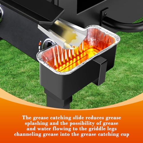Image of Uniflasy Grease Catcher Kit for Blackstone 17 inch-36 inch Griddles, 20 Liners