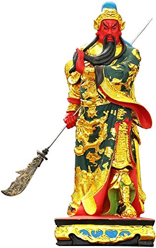Statue Guan Yu Guan Gong en résine pour décoration Feng Shui de bureau
