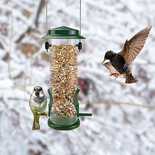 Mixxidea VOGELFUTTERS Wild Bird Feeders For Outdoors Hanging Stainless Steel Hanging Bird Feeder Tube thumb #3