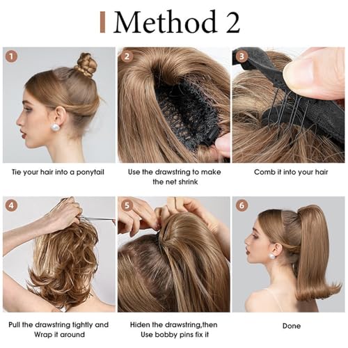 Perruque courte bouclée en cheveux humains de qualité supérieure - 6
