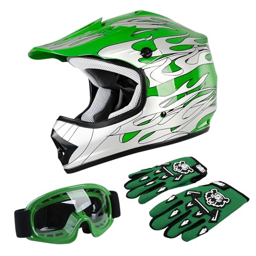TCT-MOTORPARTS DOT Youth Kids Dirt Bike Full Face...