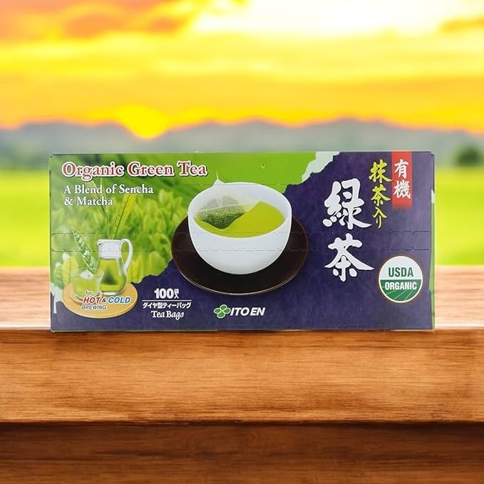 Kirkland Organic Green Tea Bags – Sencha & Matcha Blend, 100 ct