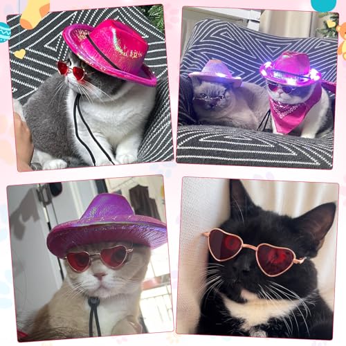 Set Disfraz Vaquero Para Perro con 3 Piezas Rosa Brillante miniatura 3