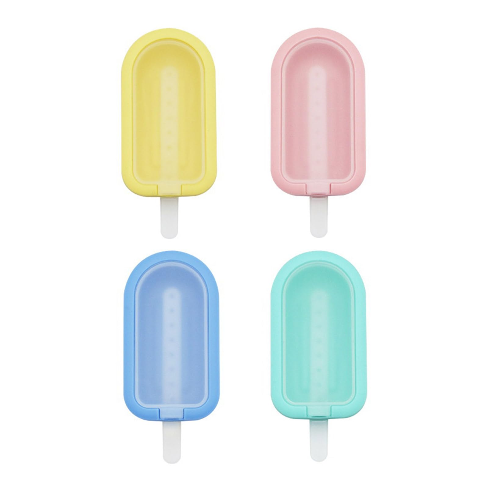 4 moldes de silicona de grado alimenticio for hacer paletas de hielo con palitos, aptos for lavavajillas.,Moldes para helados