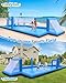 LVAOSTT 39x13x5.8FT Inflatable Volleyball Court & Soccer Field – 2-in-1 Water Sports Arena with Fast 800W Air Pump, Durable PVC Material – Backyard Inflatable Volleyball Pool for Kids & Adults
