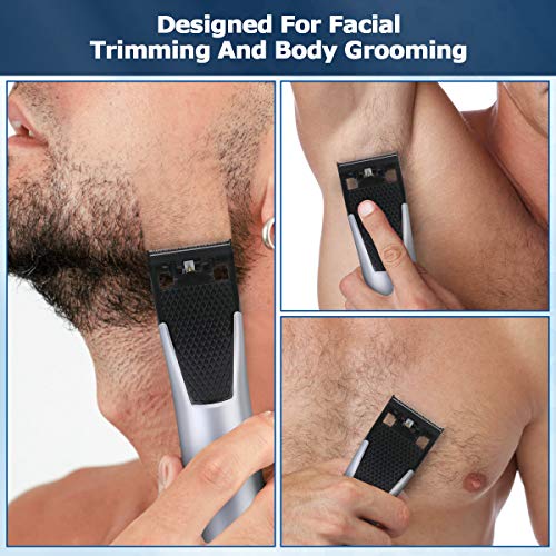 Electric Razor for Men,Hizek Men's Electric Shaver for Face and Body,Wet & Dry Use Beard Trimmer with 4 Trim Lengths,Blade Lubricating Oil,Design for Body Hair and Beard Style