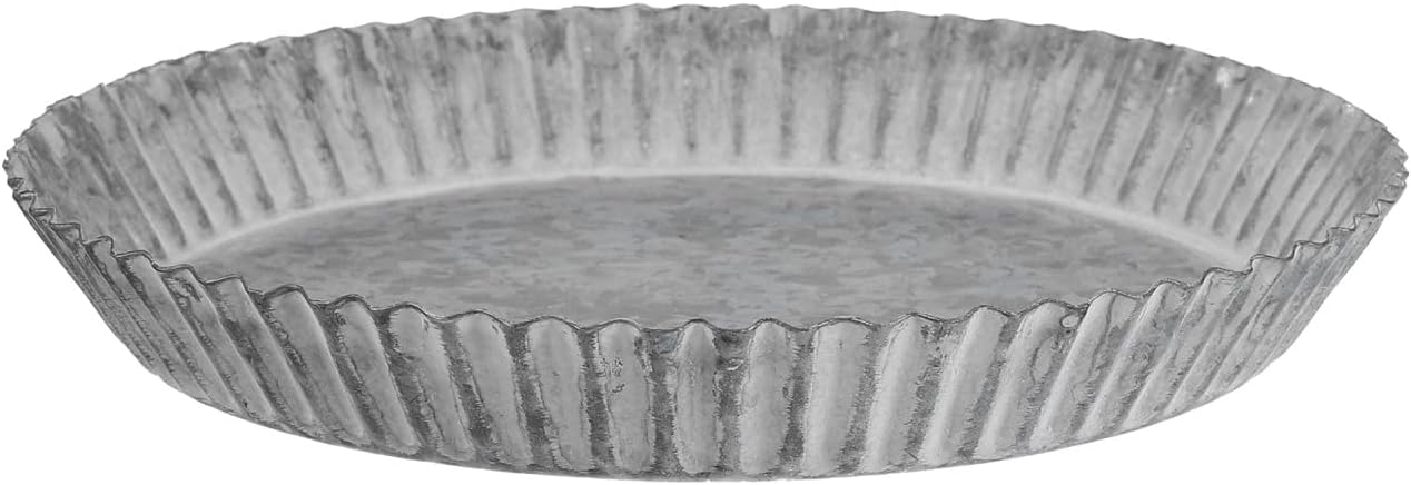 Yardwe Vintage Iron Flower Pot Saucer 7.7 Inch Metal Plant Water Catcher Tray for Indoor Outdoor Garden Plant Container Accessories