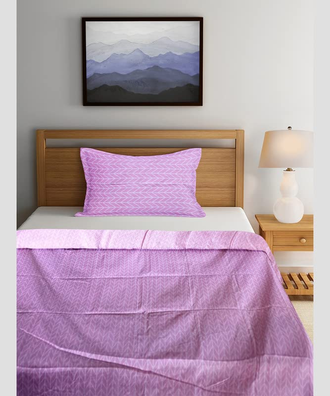 Gargi Fabricate King Size Bedsheet with 2 Pillow Cover Satin Striped