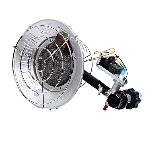 REMINGTON REM-16-TTC-O 16,000 BTU Portable Tank Top Propane Heater, Silver/Black