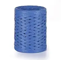 Fios de artesanato de ráfia para trançar, fio de papel forte e durável para chapéus de verão, sacolas e acessórios de praia (azul)