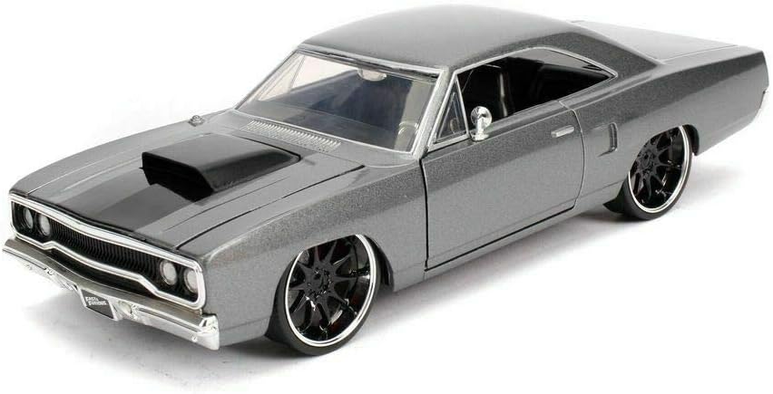 JADATOYS 1:24 Fast and Furious Diecast Car DOM's PLYMOUTH ROAD RUNNER GRAY [Parallel Import]