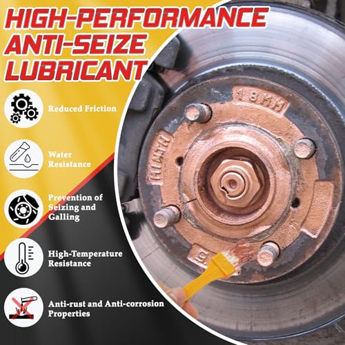 Image of Anti Seize Copper Thread Lubricant with Brush, Prevent Seizing, Galling, Corrosion, Extend Component Life (1 Pack)