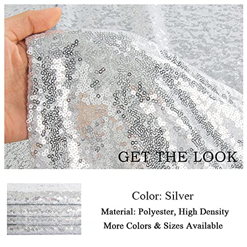 ShinyBeauty Tessuto da tappezzeria argento con