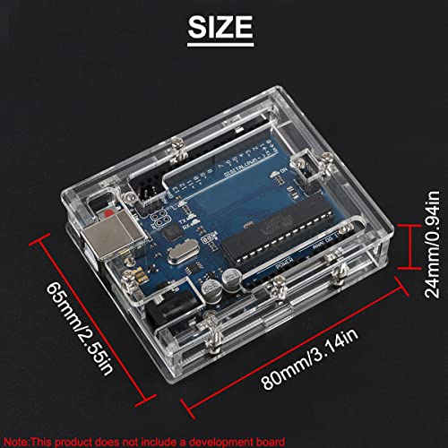 DAOKAI Uno R3 Case Enclosure New Transparent Gloss Computer Box Acrylic ...