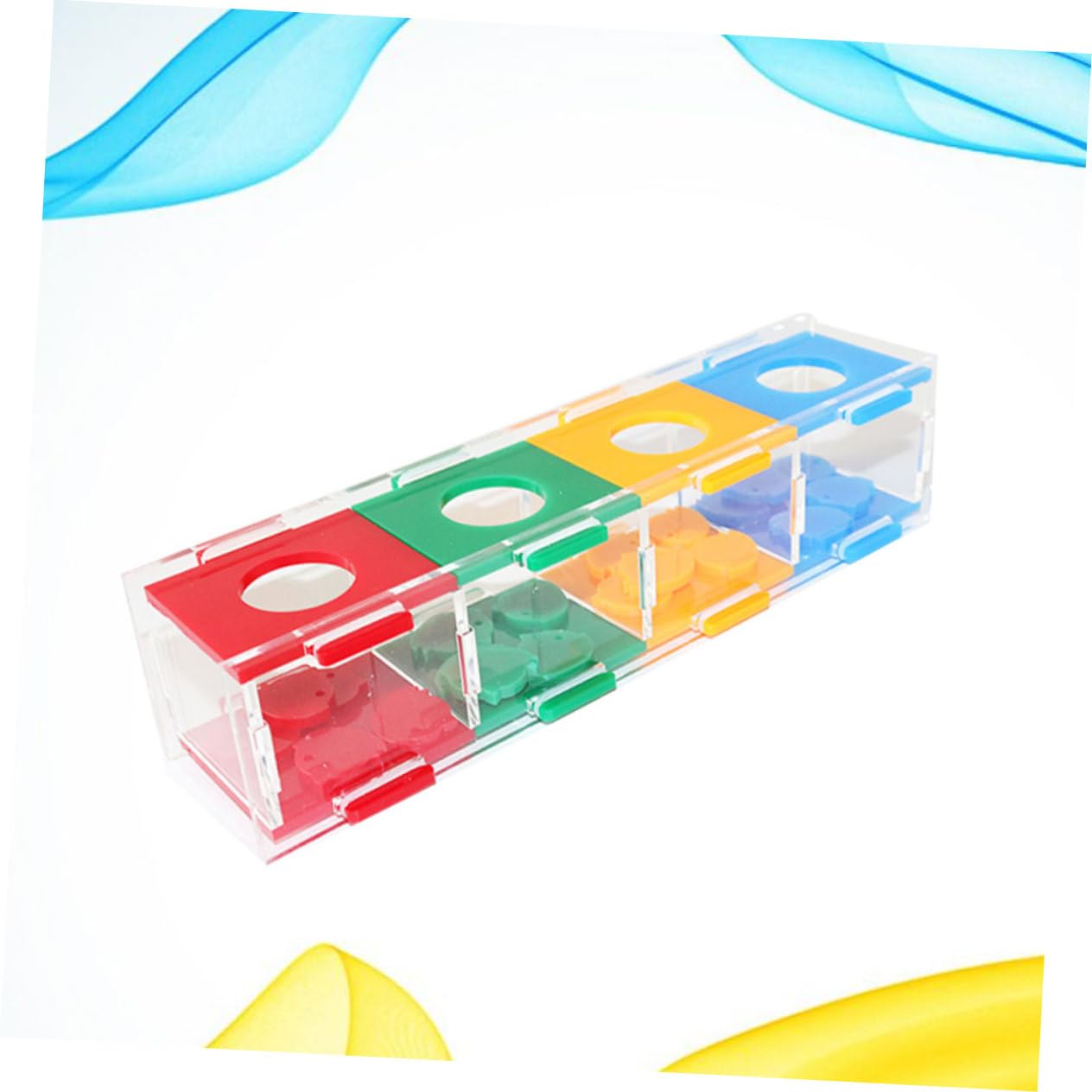 FRCOLOR Caja de 3 Juguetes para Loro, Juguete de Escritorio, de Desarrollo, para Masticar, para educar Mascotas, para cacatúas, s para Masticar