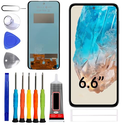 ERYNK Pantalla LCD para Samsung Galaxy M35 5G [6,6 pulgadas] Pantalla LCD táctil digitalizador con juego de herramientas