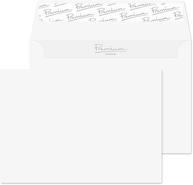 Blake Premium Business C6 114 x 162 mm 120 gsm Peel & Seal Wallet Envelopes (21155) Ice White Wove - Pack of 50