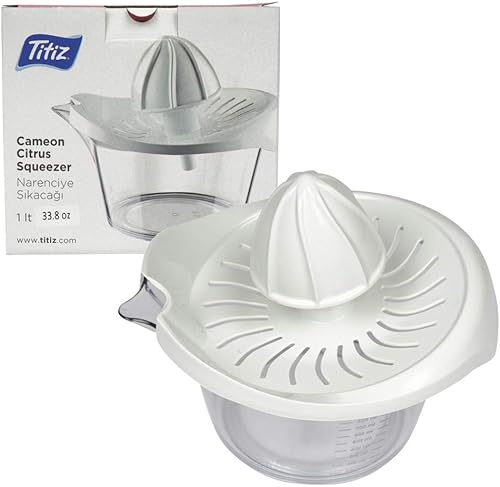 Miniatura 5 de Exprimidor de cítricos Exprimidor de limones Exprimidor de naranja, manual de mano para limones, contenedor de prensa manual de limones, 33.8 fl oz