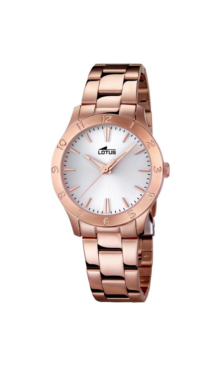 LOTUS18141/1 - Reloj para Mujer - Cuarzo - Analógico - Pulsera de Acero Inoxidable Chapado en Oro Dorado